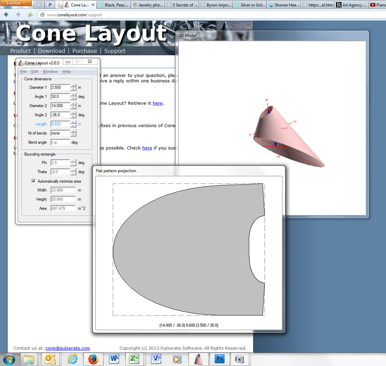 Making Offset Cones